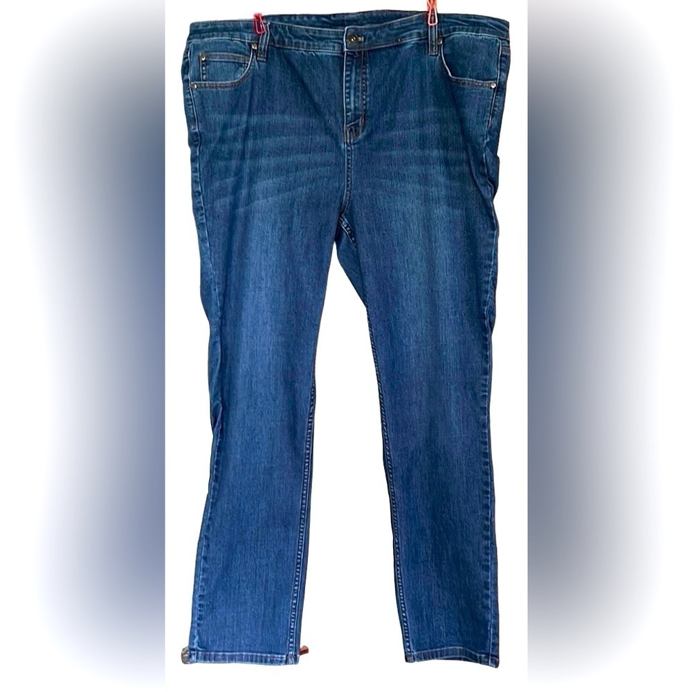 MATILDA JANE Moments With You Medium Wash Denim Skinny Jean, Size 22, GUC.